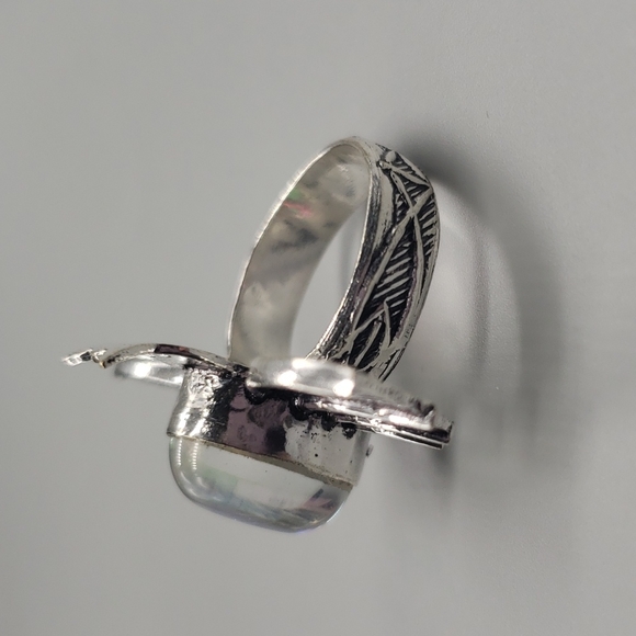 Rainbow Topaz Bat Ring - Picture 4 of 9